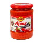 Suntat Aci Ajvar / Paprika-Gemüsezebereitung Scharf Glas 12x580g