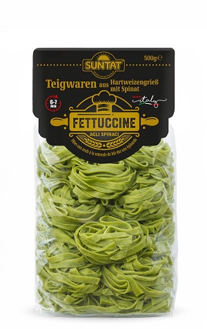 Suntat Lüks Fettuccine Ispanakli Makarna 12x500g – Bild 1