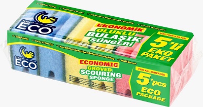 New Eco Ekonomik Oluklu Bulasik Süngeri 5 li x48 T-301 – Bild 1