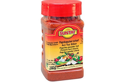 Suntat Bah. Aci Toz Biber / Paprika Scharf Gemahlen Pet 12x140g – Bild 1