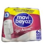 Mavi Beyaz Rulo Havlu 4x6li